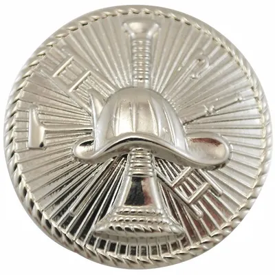 HEROS PRIDE Metal Rank Insignia: Scramble Fire Discs, 15/16 in, Silver, Metal, Clutch Pin - Metallic Insignia