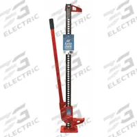 REESE High-Lift Farm Jacks: Steel, Manual Handle, Mechanical, 3.5 ton Load Capacity, 48 in Max Lift (MPN 7033400). Key specifications — Brand: REESE; Lifting Actuator: Manual Handle; Body Material: Steel.