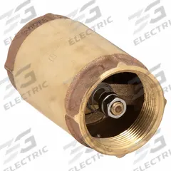 CAMPBELL Spring Check Valve: Poppet, Inline Valve Body, 1 1/2 in Pipe Size, FNPT x FNPT, Brass, NPT (MPN CV-6TLF). Key specifications — Brand: CAMPBELL.