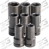 PROTO Impact Socket Set: 1 in Drive Size, Small Set (0-50 pieces) Set Size, 8 Pieces, (18) 6-Point (MPN J76108). Key specifications — attr1204251: PROTO; attr1215453: 1 in; attr1215454: 7/8 in to 1-1/2 in.