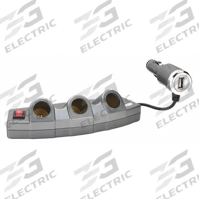 BELL 3-Outlet Power Strip with USB Port: Power Splitter and Charger, 4 Connections - 12V Auxiliary Splitter & Charger Combos