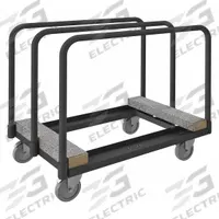 APPROVED VENDOR Panel Truck: 1,000 lb, Gray, 39 1/2 in L x 24 1/2 in W x 34 in H Deck, 3 Rails, Open (MPN PM-2439-CR-95). Key specifications — Color: Gray; Caster/Wheel Configuration: (2) Rigid; Brand: APPROVED VENDOR.