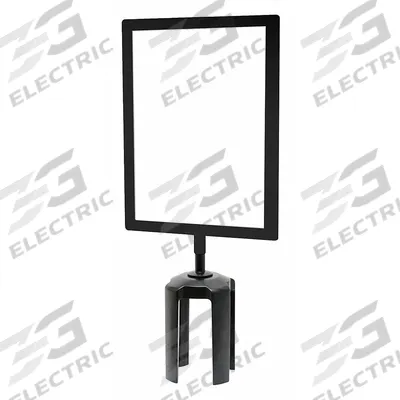 TENSABARRIER Sign Frame: Black - Sign Frames for Post Tops