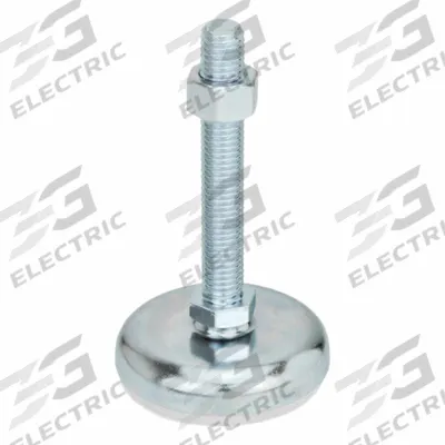 JW WINCO Male-End Leveling Mount: Swiveling Stud, 1/2"-13 Thread Size, 2.36 in - Non-Skid Male Leveling Mounts