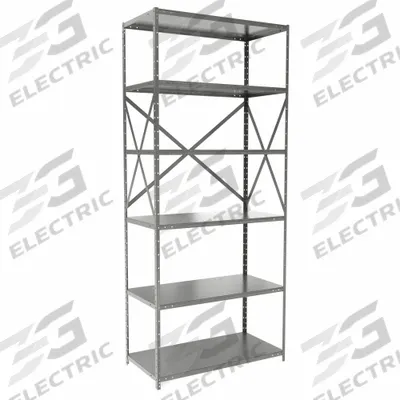 HALLOWELL Metal Shelving: Standalone, Medium-Duty, 36 in x 18 in, 84 in Overall Ht - Medium-Duty Standalone Open Metal Shelving