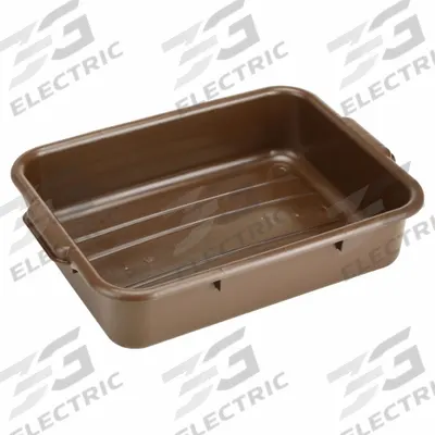 CRESTWARE Bus Tub: Brown, 5 in Overall Ht, 15 1/2 in Overall Wd, 22 1/2 in Overall Lg - Bus Tubs