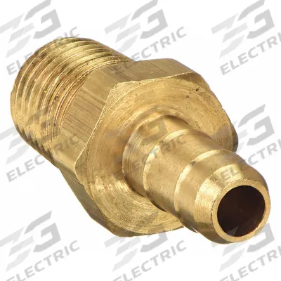 PARKER Barbed Fitting Adapter: 1/4 in ID x 1/4 in ID Size, Barbed x MNPT, Brass - Standard Brass Barbed Tube Fittings