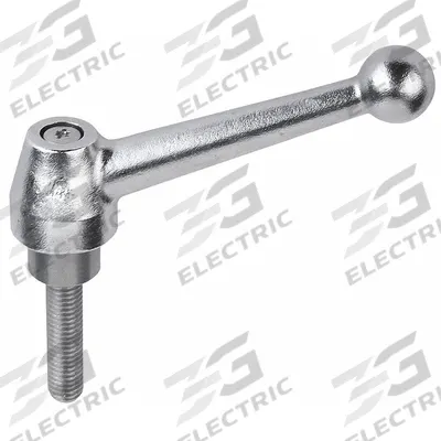 KIPP Adjustable Handle: SS, M10 - Corrosion-Resistant Ball-Style Adjustable Handles with Threaded Stud