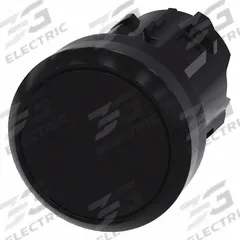 SIEMENS Flush Push Button: Black, 22 mm Mounting Size, Non-Metallic, Maintained (MPN 3SU1000-0AA10-0AA0). Key specifications — Brand: SIEMENS; Action: Maintained; Series: 3SU; Push Button Material Type: Non-Metallic.