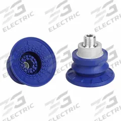 SCHMALZ Vacuum Pad Assembly: Bellows, 1.5 Folds, G1/4 in, 56 mm Pad Dia, NBR, Blue, 60 A, SAB (MPN 10.01.06.00804). Key specifications — attr1019101: 10.01.06.00804; attr1019103: SCHMALZ; attr1019107: 60 A.
