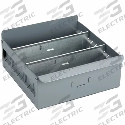 APPROVED VENDOR Drawer Bin: 11 in Overall Lg, 11 1/8 in x 4 1/2 in, Gray - Metal Drawer Bins