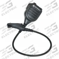 MOTOROLA Speaker Microphone: Fits Motorola, For XPR 6000 Series, 3.5 mm Jack, 18 in Cord, Waterproof (MPN PMMN4043B). Key specifications — Compatible Radio Series: XPR 6000; Color: Black; Radio Connector Type: M7; Brand: MOTOROLA; Manufacturer Part Number: PMMN4043B.