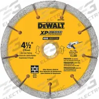 DEWALT Diamond Saw Blade: 4 1/2 in Blade Dia., 5/8 in Arbor Size, Dry, For Angle Grinder, Better (MPN DW4740S). Key specifications — attr1097734: Dry; attr1097738: Angle Grinder; attr1097751: DEWALT.