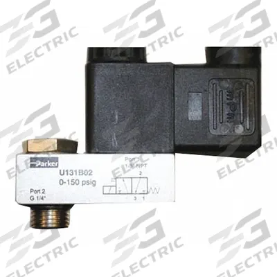 PARKER Air Pilot Valve: 24V DC, U131B02NDAB - Plumbing