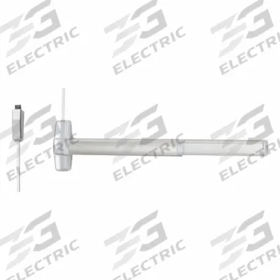 VON DUPRIN Exit Device: Chrome (MPN QEL9827EO-F 4 26D LBR) - Surface Vertical Rod Push Bars