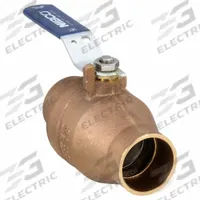 NIBCO Manual Two-Way Ball Valve: 2 in, Bronze, Straight, Sweat x Sweat, 600 psi Max. Pressure (CWP) (MPN S5857066 2). Key specifications — Brand: NIBCO; Handle: Lever.