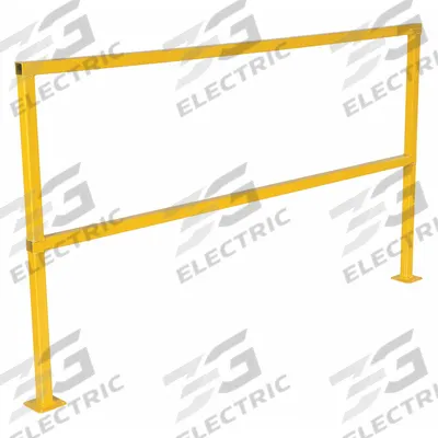 VESTIL Safety Handrail: Toe Board Not Included, 4 in x 4 in, Bolt-On Rail Mounting - Handrail Lengths