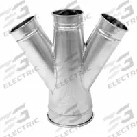 12"dia 16"L 30° GSteel Double Branch: Steel, For 12 in Duct Dia, 16 in Overall Lg, 30° Angle (MPN 8040101334). Key specifications — Brand: NORDFAB.