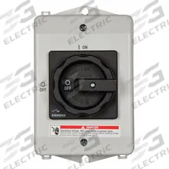 SIEMENS Safety Switch: Non-Fusible, 30 A, Three Phase, Non-Metallic (MPN 3LD22642TW510US2). Key specifications — Environment: Indoor/Outdoor; Phase: Three; Handle Color: Black; Housing Material: Plastic; Standards: CSA Certified; Brand: SIEMENS; For Environment: Indoor Rated.