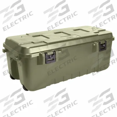 PLANO MOLDING Storage Trunk: 27 gal, 37 1/2 in x 18 in x 14 in, Green, Plastic, 2 Handles - Rolling Storage Trunks