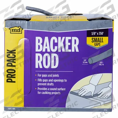 M-D BUILDING PRODUCTS Caulk Backer Rod: Foam, 350 ft Overall Lg