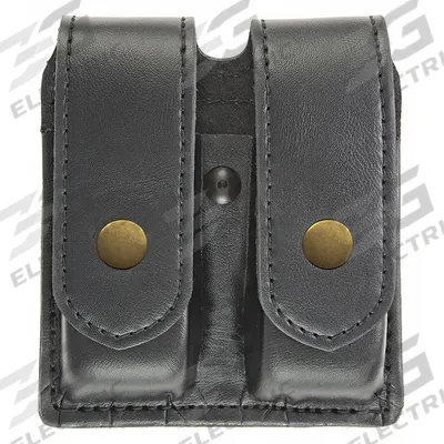 HEROS PRIDE Magazine Pouch: Black, Synthetic Leather, Plain, 5 1/2 in x 1 3/8 in - Duty Equipment Pouches