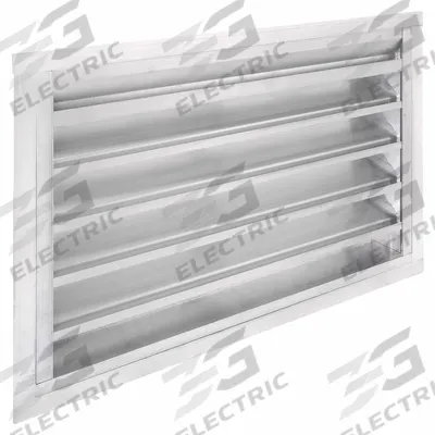 Dayton 26.5"H 44.5"W Drnbl Extrd Alu Combo Dmpr: Flanged, 23 1/2 in H, 41 1/2 in W - Combination Dampers & Louvers with Drainable Blades