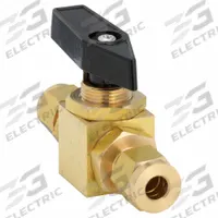 APPROVED VENDOR Manual Two-Way Ball Valve: 1/4 in, Brass, Straight, Compression x Compression, Lever (MPN G-PMYS-25). Key specifications — Brand: APPROVED VENDOR; Handle: Lever.