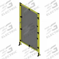 T-Slot Framing System Door: Add-On, Yellow, Left Swing, 72 in H x 39 in W x 5 1/2 in D, Mesh (MPN 48314). Key specifications — Finish: Powder-Coated; Brand: FAZTEK; Panel Color: Black; Panel Type: Mesh; Color: Yellow; Material: Wire; Mesh Shape: Square; Assembly: Assembled.