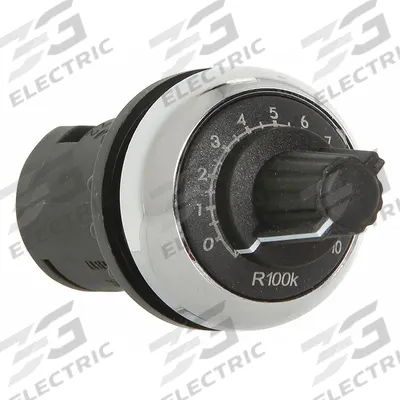 EATON Potentiometer: 22 mm Panel Mounting Size, 4,700 ohm Max Resist Rating - Potentiometers with Dial Plates & Operators