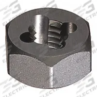 CLE-LINE Hex Threading Die: 1 1/2"-6 UNC, 2 9/16 in Hex Wd, High Speed Steel (MPN C77650)