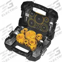 DEWALT Hole Saw Kit: 13 Pieces, 1 3/4 in Max. Cutting Dp, Bi-Metal, 4/5 Teeth per Inch (MPN D180005). Key specifications — attr1098178: 4/5; attr1098172: DEWALT.