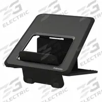 BREYTA Laptop Stand: Black, 8 in Max Ht, 5 in Min Ht, 9 1/4 in Overall Wd, 10 1/2 in Overall Dp (MPN 100098500). Key specifications — attr991949: BREYTA; attr991954: Laptops up to 14 in.