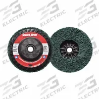 SCOTCH-BRITE Non-Woven Depressed Center Disc: 4 1/2 in x 5/8"-11, Aluminum Oxide, Extra Coarse (MPN 7100175520). Key specifications — Series: XC-DC; Brand: SCOTCH-BRITE.