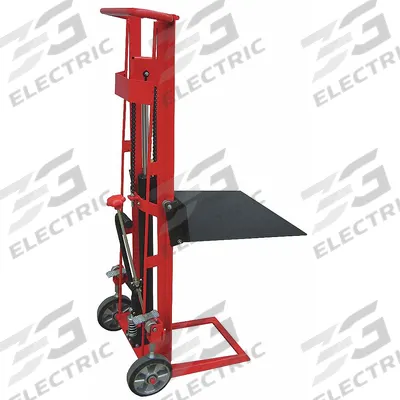 Dayton Platform Lift Truck: 750 lb, 1/2 in to 54 in, Steel, 22 in L x 22 in W Platform - Hand-Truck-Style Platform Lifts