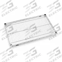 METRO Wire Shelf: 36 in x 30 in, 1 Shelves, Split Sleeve, 800 lb Load Capacity, Dry, NSF Approved (MPN 3036NC). Key specifications — NSF Approved: Yes; Recommended Environment: Dry; Material: Steel; Brand: METRO; Color: Silver; Finish: Chrome; NSF Approval: NSF Approved.