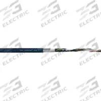 CHAINFLEX Control Cable: 18 AWG, 12 Conductors, Order by the Foot, TPR Jacket, 300 V (MPN CF10-07-12-1). Key specifications — Conductor Material: Copper; Conductor Configuration: Single; Minimum Bend Radius Factor - Fixed: 3 x OD; Minimum Bend Radius Factor - Flexible: 4 x OD; Includes Ground: Yes; Minimum Bend Radius Factor - E-Chain: 5 x OD; Resistance Properties: Coolant Resistant; Standards: CE.