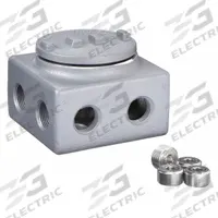 Conduit Outlet Body: Aluminum, Powder Coated, GRSS, 1/2 in Trade Size, 13 Hub Body, Threaded (MPN GRSSA50). Key specifications — Series: For Standard Body; Compatible Conduit Trade Size: 1/2 in; Thread Gender: Female; Hub Style: Threaded; Cover Included: Yes; Body Style: 13 Hub; Connection Type: Threaded; Back Type: Flat.