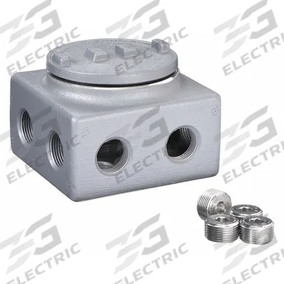APPLETON ELECTRIC Conduit Outlet Body: Aluminum, Powder Coated, GRSS, 1/2 in Trade Size, 13 Hub Body - Square Body