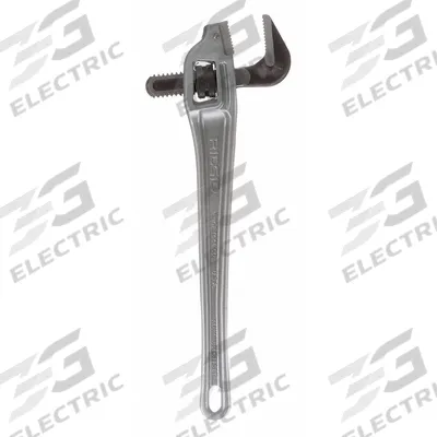 RIDGID Offset Pipe Wrench: 2 1/2 in Jaw Capacity, Serrated, 18 in Overall Lg - Offset Pipe Wrenches