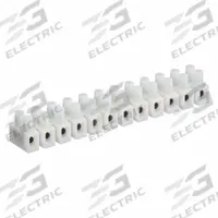 IDEAL Barrier Strip: 12 Poles, 20 AWG – 8 AWG For Wire Sizes, 50 A Max Current (MPN 89-614). Key specifications — Brand: IDEAL; For Maximum Wire Size: 8 AWG; For Minimum Wire Size: 20 AWG; Cover Included: No.