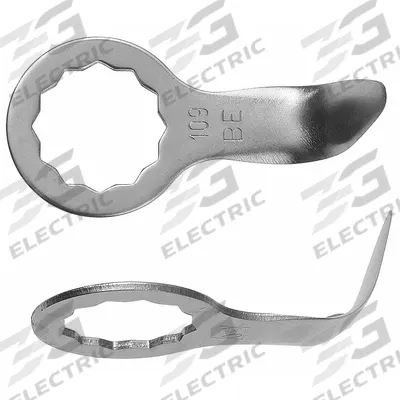 FEIN Oscillating Scraper Blade: 1 1/2 in Blade Wd, 2 3/8 in Blade Lg, Hooked - 12-Point Mounted Blades