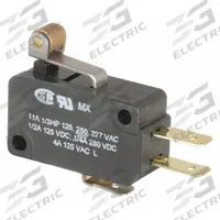 HONEYWELL Miniature Snap Action Switch: Roller Lever Actuator, 1NO/1NC, Quick Connect (MPN V7-7B17D8-201). Key specifications — AC Contact Rating: 11 A @ 277 V; Electrical Connection: Quick Connect; Series: V7; Brand: HONEYWELL.