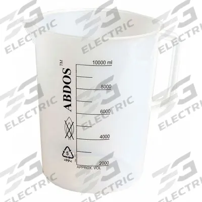 APPROVED VENDOR Beaker: Tall Form with Handle, Printed Graduation, Polypropylene - Tall Form Plastic Beakers with Handles