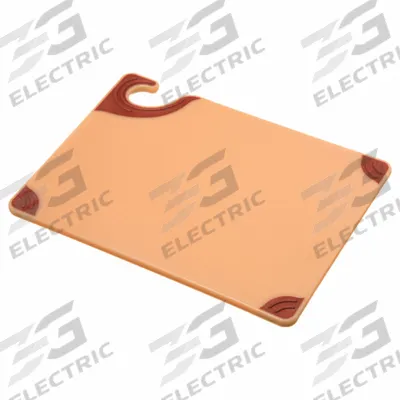SAN JAMAR Cutting Board: 12 in Overall Lg, 9 in Overall Wd, Brown, Co-Polymer - Saf-T-Grip Cutting Boards