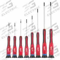 MILWAUKEE Screwdriver Set: 1-10 Pieces, 8 Pieces, Phillips/Slotted Tip, 10 3/4 in Overall Lg (MPN 48-22-2614). Key specifications — attr1205274: MILWAUKEE; attr1205269: 1/16 in.