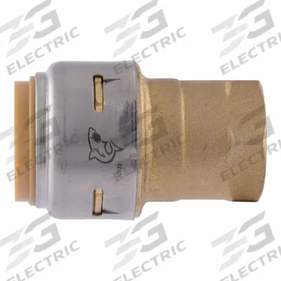 SHARKBITE MAX Push-Fit Adapter Fitting: Straight, 3/4 in OD x 3/4 in Pipe Size - Standard Brass Push-to-Connect Tube Fittings