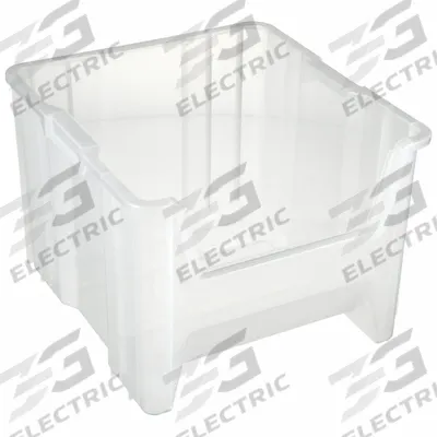 QUANTUM STORAGE SYSTEMS Bin: 17 1/2 in Overall Lg, 16 1/2 in x 12 1/2 in, Clear - Clearview Hopper Bins