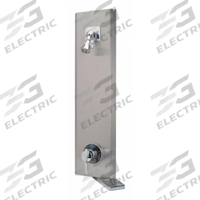ZURN Shower Faucet Panel: Z7500 Aqua-Panel Corner Shower Unit, 32 in Overall Ht - Shower Faucet Panels with Fixed Showerheads