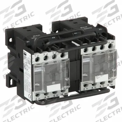 Dayton Magnetic Contactor: Reversing, 3 Poles, 3NO Contacts, 9 A - Reversing IEC Contactors